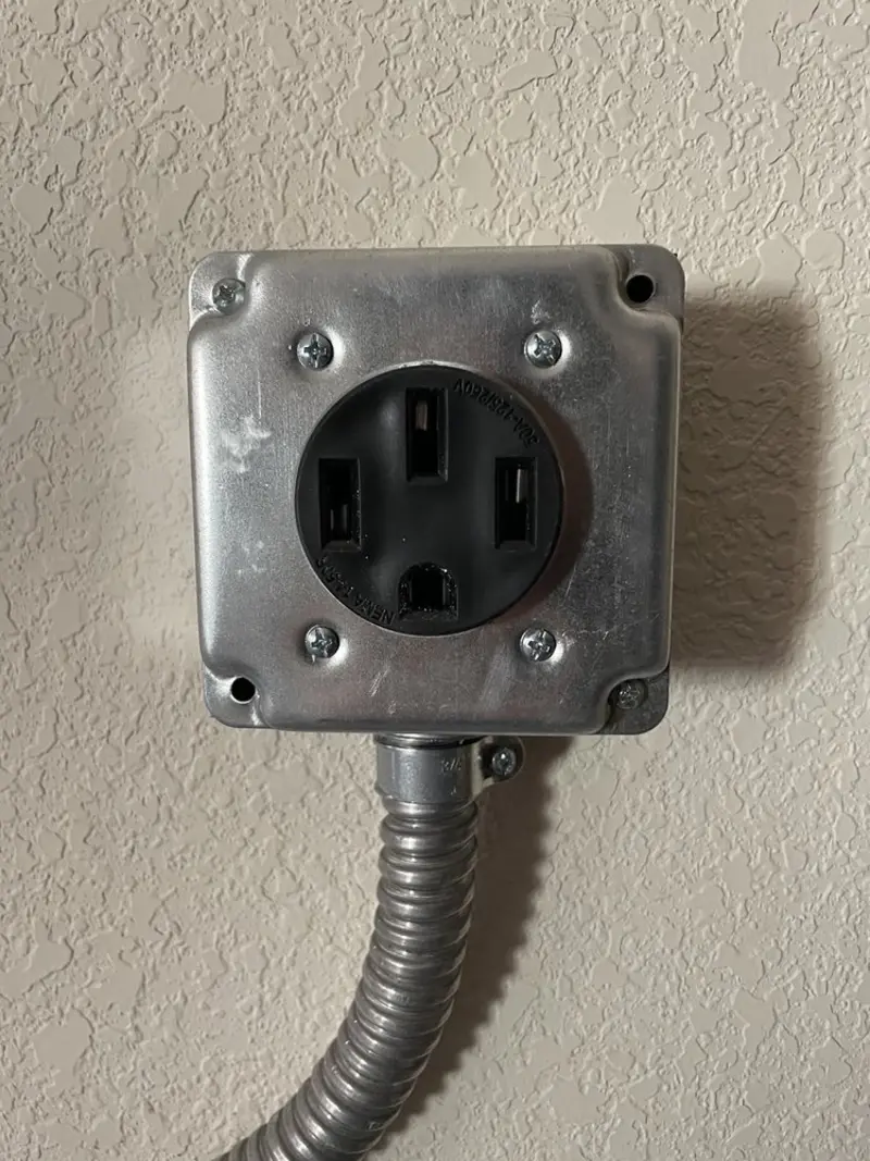 NEMA 14-50 outlet installed for Smart Home Electrical in Half Moon